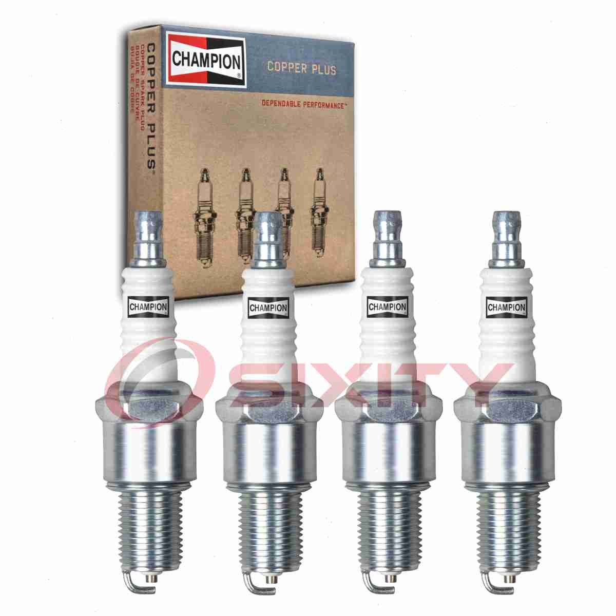 4 pc Champion Copper Plus Spark Plugs for 1989 Mitsubishi Mirage 1.6L L4 xg
