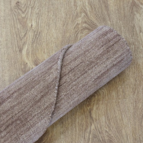Alfombra ecológica de lana con telar anudada a mano marrón claro liso BBH Homes BBL0011 - Imagen 138 de 146