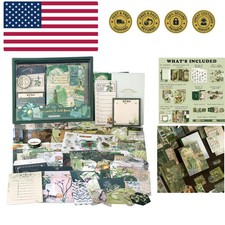 Scrapbooking Supplies Kit,Vintage Botanical Aesthetic Scrapbook Kit for Junk ...