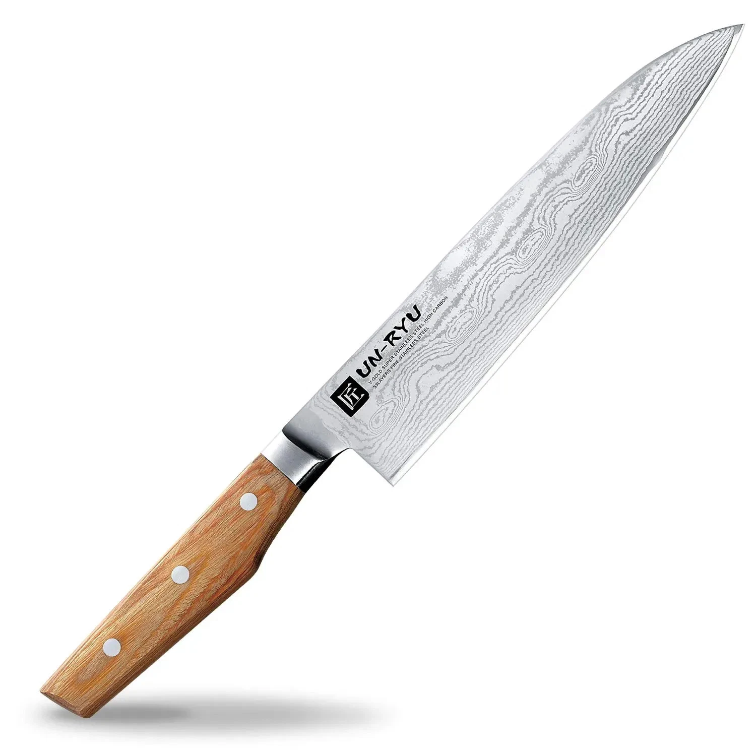 NEW Shimomura Kougyou Damascus Gyuto Knife 210mm VG-10 33 Layer Made in Japan