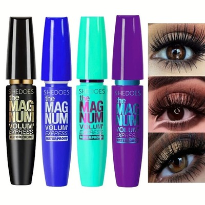 4D Mascara schwarz Seidenfaser falsche Wimpern wasserfeste Wimpernverlängerung Volumen UK