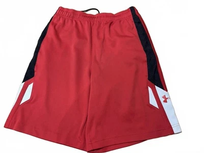 Under Armour Red, Black & White Basketball Shorts Men's Medium - Image 1 of 4