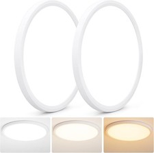 2 Pack Led Ceiling Light Fixture, 16'' 36W Ultra Thin Flush Mount, Dimmable, ...