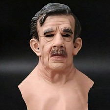 Realistic Old Man Latex Mask Full Head Halloween Costume Mask Cosplay Party Dres