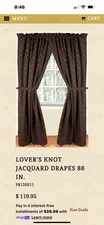Lover’s Knot Jacquard Drapes Set of 2 84”x86”