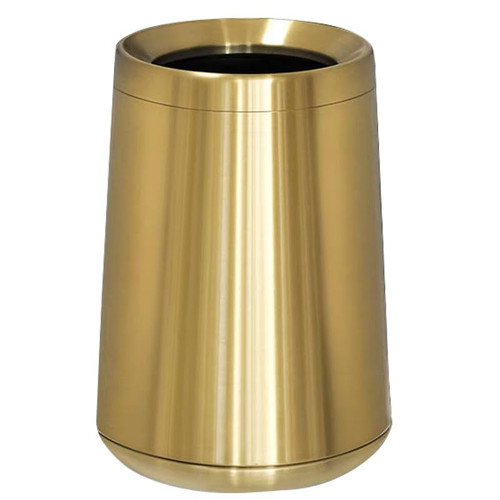8L/2.1GAL Brushed Gold Bathroom Trash Can,Small Gold Bathroom Garbage Can,Ope...
