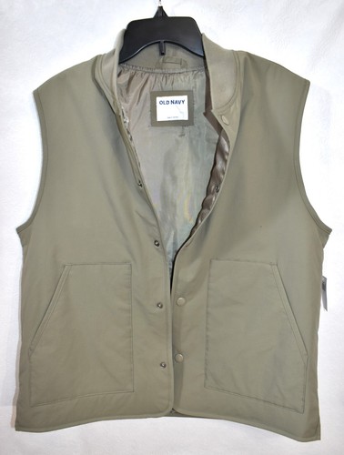 Chaleco Forro Nylon Azul Marino Antiguo Talla Pequeña Verde Para Hombre Nuevo - Imagen 5 de 7
