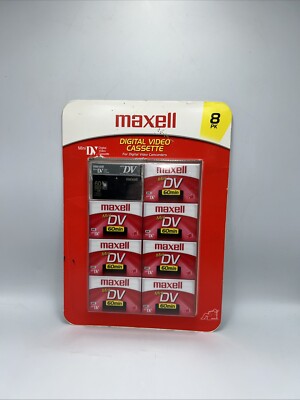 3H New | Maxell Mini DV Digital Video Cassette 60 Min 8 Pack - Sealed