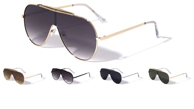 OVERSIZED ONE PIECE SHIELD LENS AVIATOR SUNGLASSES SPORT  display picture 1