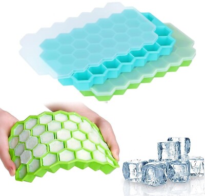 24 Gitter Eiswürfel Tablett Silikon große Form Zum Selbermachen Maker Quadratische Form mit Deckel
