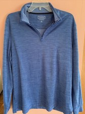 Men  s blue zipper front size L long sleeve shirt by Club Room