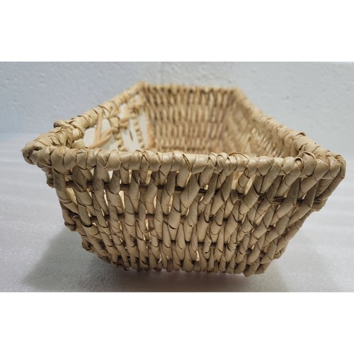 Woven Basket Nautical Ceramic Tiles Lighthouse Sailboat Organization Decor - Picture 3 of 10