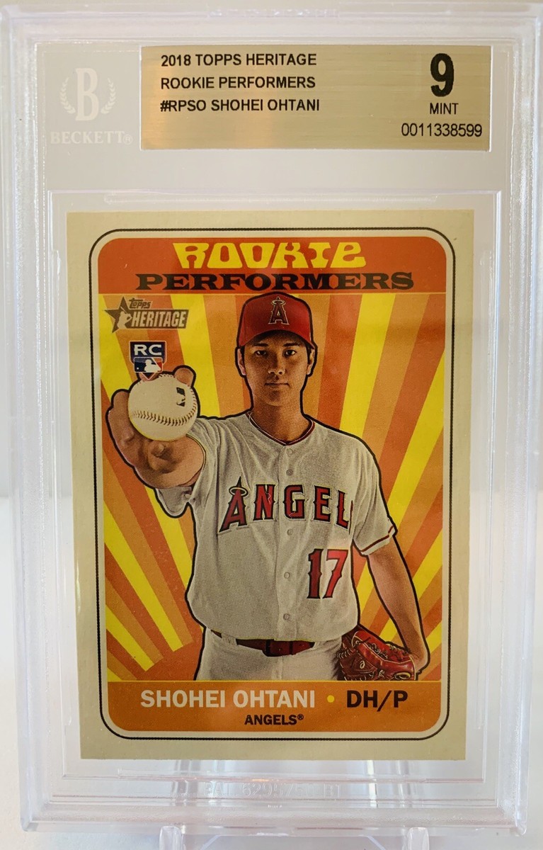 2018 Topps Heritage Shohei Ohtani Rookie Performers BGS 9 Angels