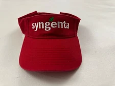 Syngenta Red Cotton Logo Adult Oudore Visor Hat One Size