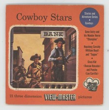 Cowboy Stars Gene Autry Cisco Kid Hopalong Cassidy View-Master Packet Exc. Cond.