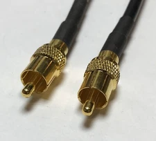 RCA Male To RCA Male 18 Inch RFC195 RF Pigtail Jumper Coax cable USA