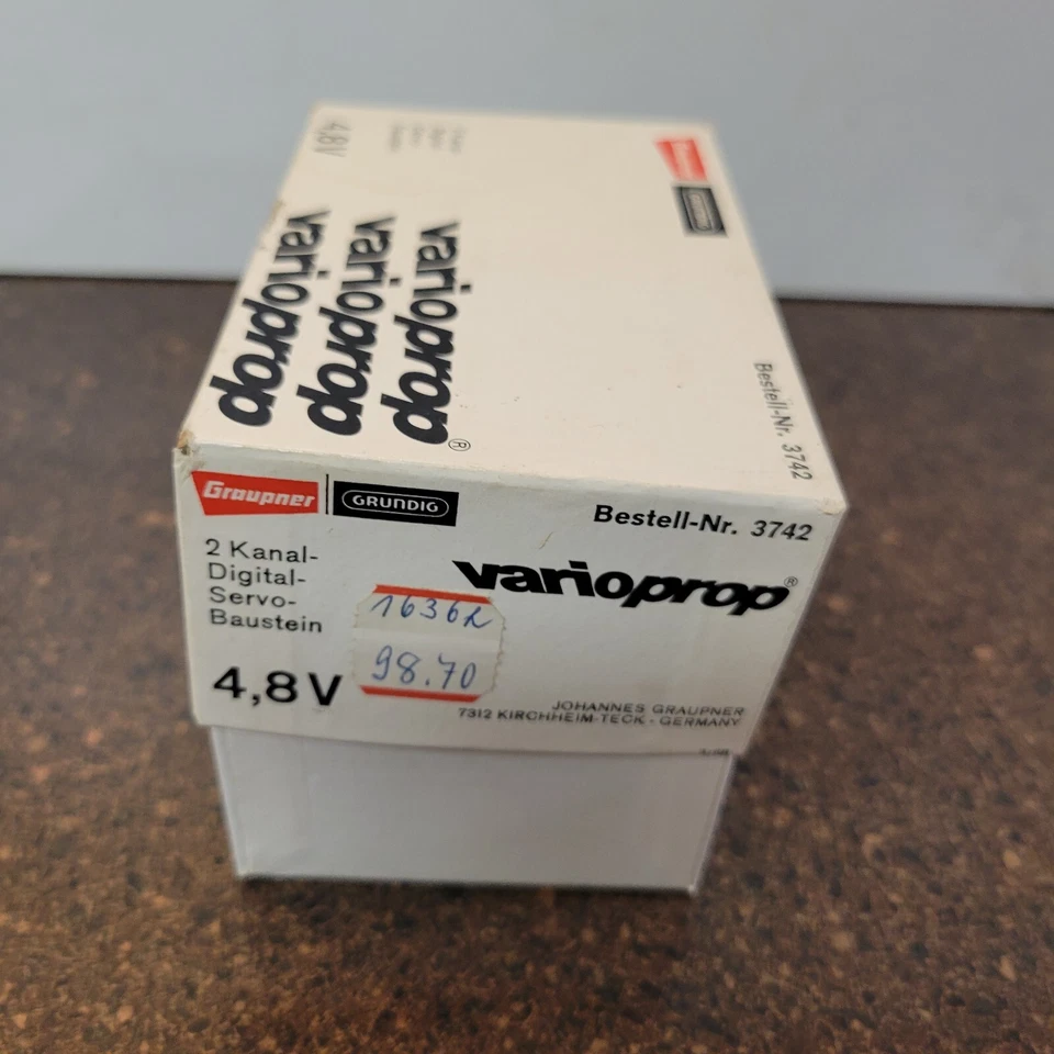 Vintage Ancien Varioprop Graupner Années Digital Servo 4,8V Bestell #3742 - Bild 2 von 4