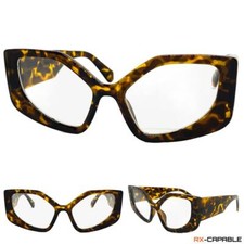 Oversize Exaggerated Retro Clear Lens EYE GLASSES Large Big Thick Tortoise Frame