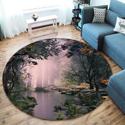 3D Forest Fog ZHUA2160 Game Non Slip Rug Mat Photo Carpet Zoe