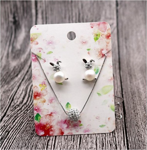 20PCS - DIY Jewelry Kraft Paper Necklace Earrings Display Holder Card Tag Craft - Picture 9 of 9
