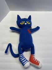 PETE THE CAT - 12" Bean Bag Plush 2010 Blue Red Sneakers