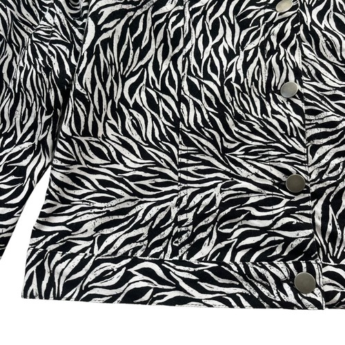 Disney D-Signed Girl’s XL Black White, Zebra Print Button Cotton Jacket #L865JC1 - Picture 8 of 19