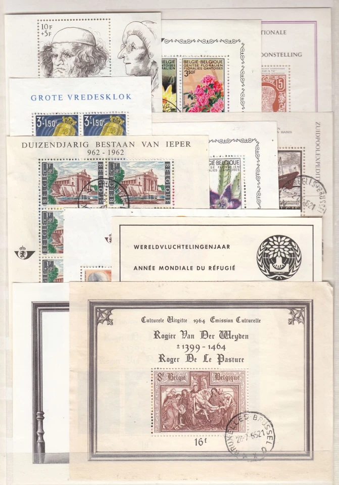 QZ25084/ BELGIUM – 1960 / 1990 USED BLOCKS COLLECTION – CV 190 $ - Image 2 of 2