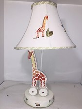 Jungle Zoo Animals Lamp Embroidered  Shade Giraffe Lion elephant alligator birds
