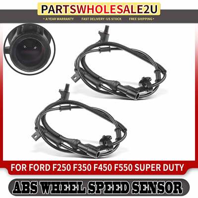 2x Front ABS Wheel Speed Sensor for Ford F-250 1999 F-250 F-350 Super Duty 99-04