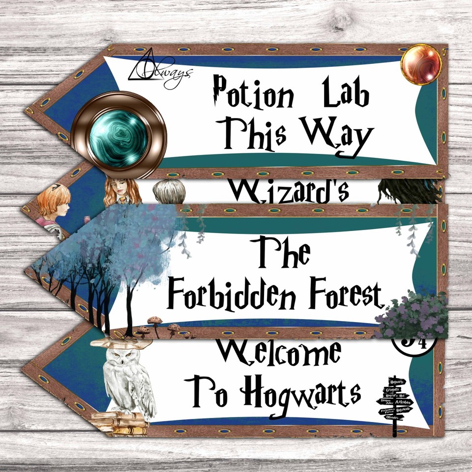 harry potter party arrows, harry potter birthday signs, direction ...
