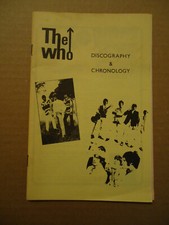 The Who rock band news fan club magazine discography & cronology 1965-1980