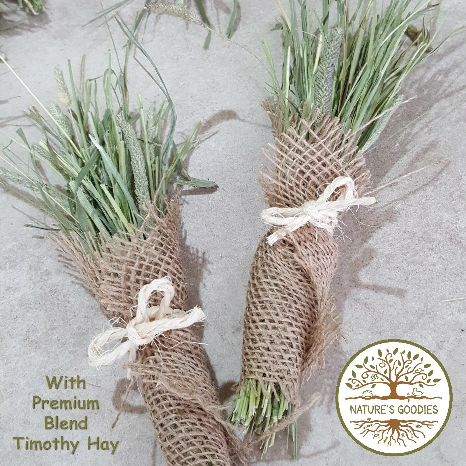 Timothy Hay Hessian Cones Chew Toy Rabbits Guinea Pigs Gerbils Hamsters Mice