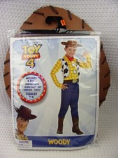Disney Toy Story 4 PCS Woody Size 3-4T Toddler Costume  With Hat  NEW