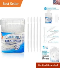 Portable 2-in-1 Dental Floss Picks and Brushpicks for Effective Plaque Removal