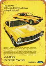 METAL SIGN - 1971 Ford Maverick - Vintage Look Reproduction