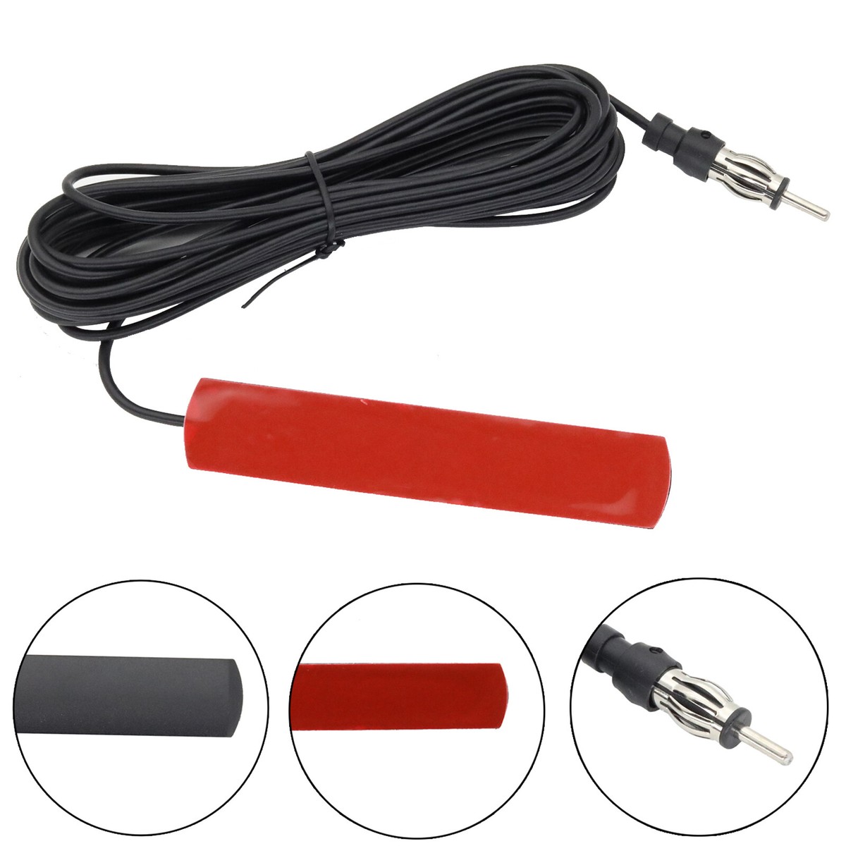 AutoRadio Antenne AM/FM Scheibenantenne SUV LKW Klebeantenne 12V PKW KFZ Stereo
