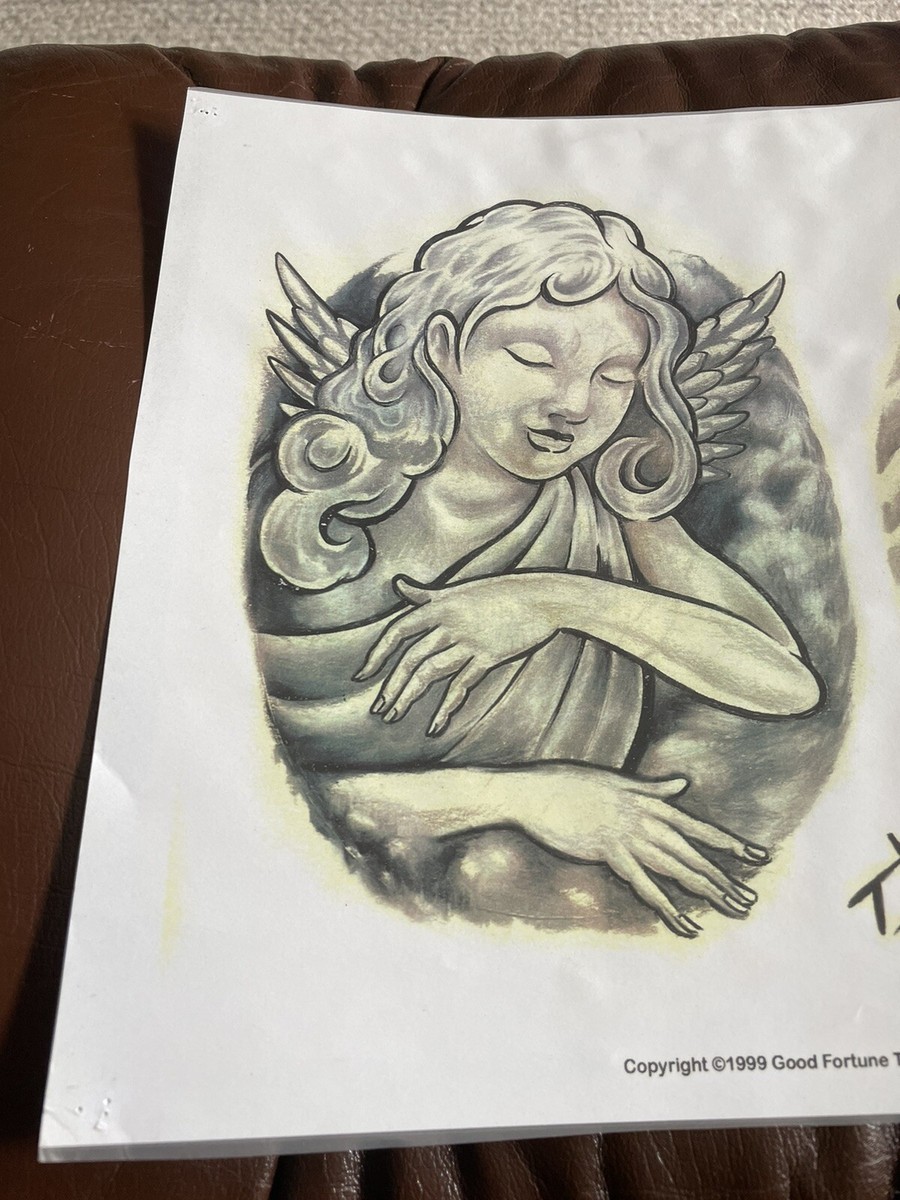 Lot 36) Vintage Tattoo flash art laminated sheet Good