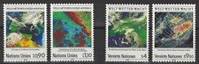 UN-Geneva + UN-Vienna, weather watch, mint never hinged, 1977, MiNr 176-177 Sa + 92-93 Sat