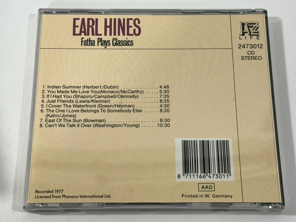 Earl Hines - Fatha Plays Classics CD Jazz Life German Import - Image 2 of 4