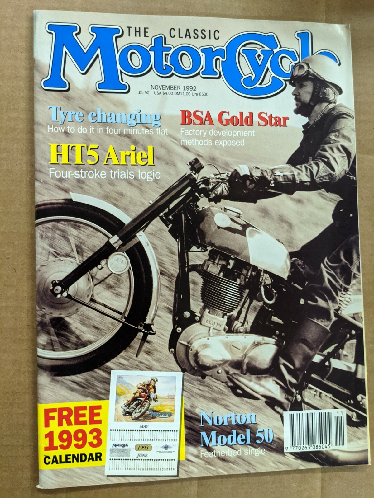 The Classic Motorcycle Magazine November 1992 BSA Gold Star Norton M400 |  eBay