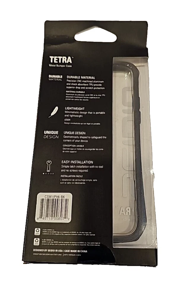 Seidio Tetra Metal Phone Bumper Case Mobile Protective for Apple iPhone 6 6S - Image 2 of 4