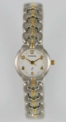 Fossil F2 Watch Womens Silver Gold 