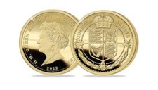 2022 Queen Elizabeth II In Memoriam 22ct Gold Proof Quarter Laurel Coin - 🆓p&p