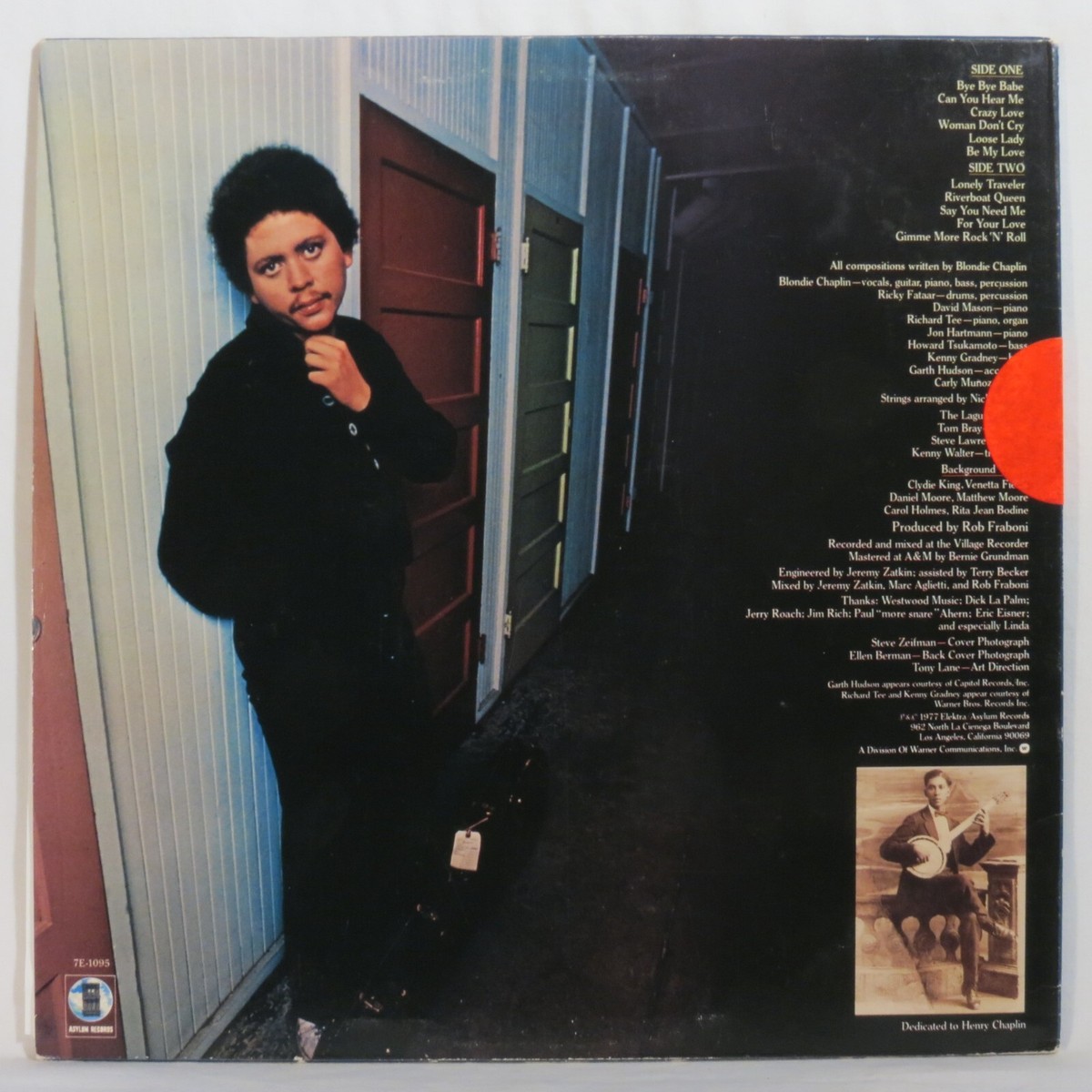 BLONDIE CHAPLIN - S/T 1977 US WL Promo LP EX/NM Beach Boys