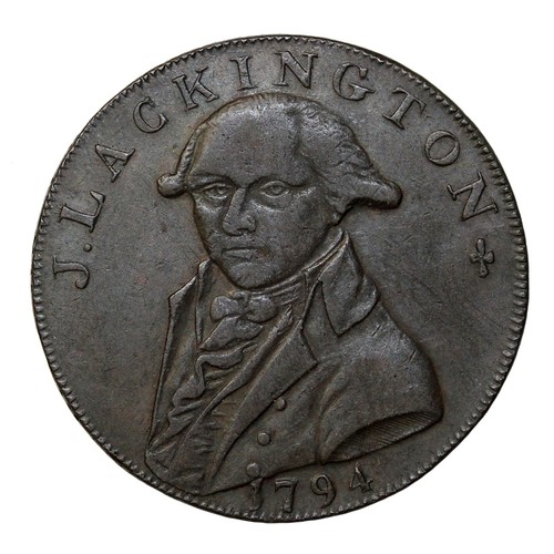 1794 London Finsbury Square Allen & Company Halfpenny Conder Token D&H-353a