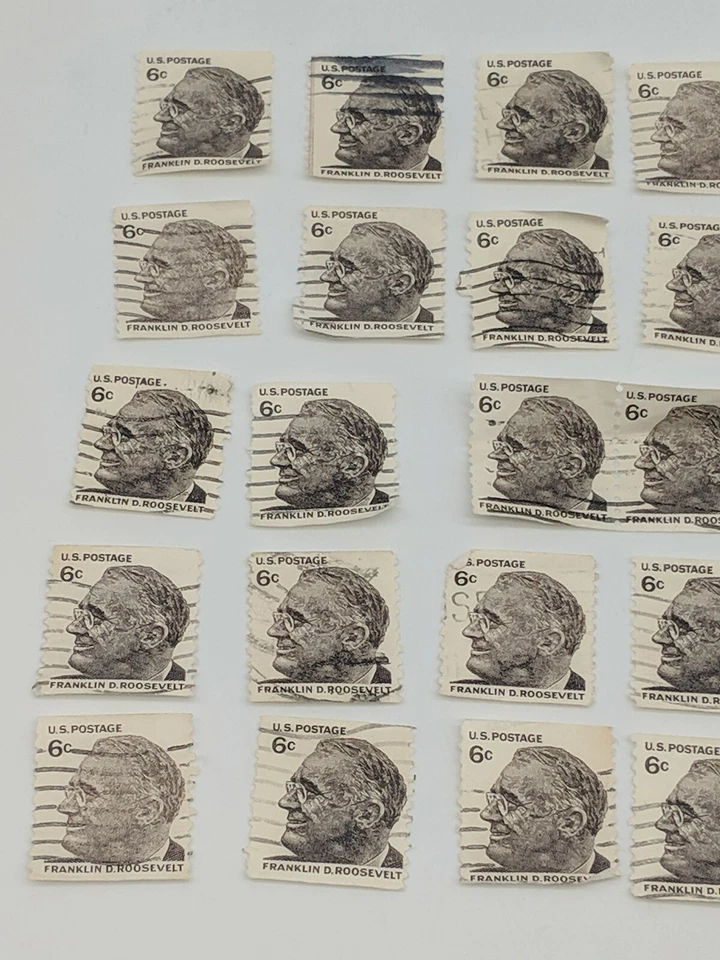 Franklin D Roosevelt FDR Used Post marked Stamps  1968 - Image 4 of 4