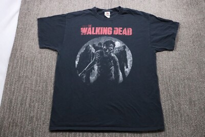 AMC The Walking Dead 2012 T-Shirt Adult XL Zombies Horror TV Black Short-Sleeve