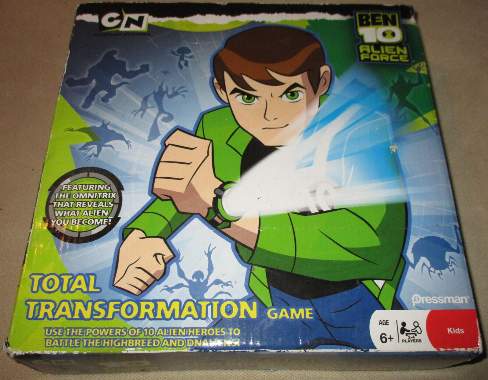 Vintage BEN 10 TOTAL TRANSFORMATION BOARD GAME Cartoon Network VGC