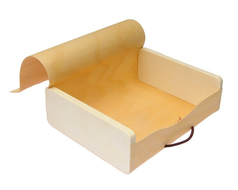 Wooden Gift Boxes Pine Wood Window Food Storage Box Wrap Over Elastic