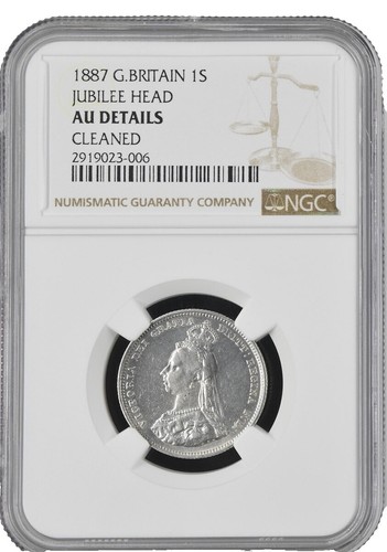 1887 UK Great Britain United Kingdom QUEEN VICTORIA Antique 2Shl